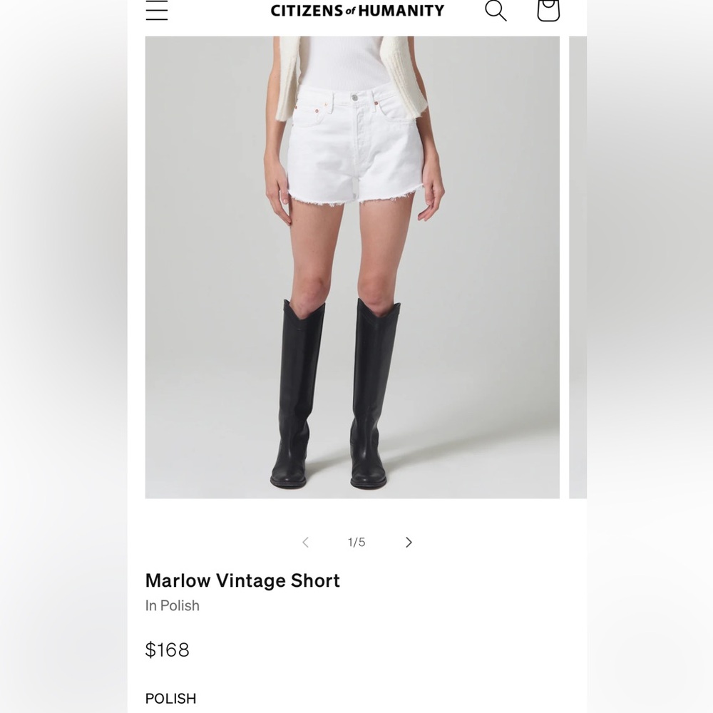 Citizens of Humanity Marlow cut off shorts 28